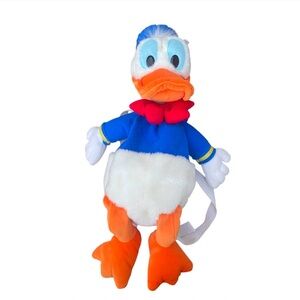 Vintage Donald Duck Disney store Mickey mouse club house backpack stuffed 1990